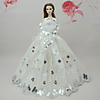Doll Dress Dresses For Barbiedoll White Poly / Cotton Dress For Girl