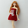 Doll Dress Dresses Lines / Waves Multi Color Tulle Basketwork Lace Polyester Acrylic Fibers Handmade Toy for Girl
