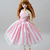 Doll Dress Dresses Striped Tulle Poly / Cotton Lace Linen / Polyester Blend Cotton Blend Handmade Toy for Girl