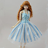 Doll Dress Dresses Striped Tulle Poly / Cotton Lace Linen / Polyester Blend Cotton Blend Handmade Toy for Girl