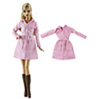 Doll Outfit Doll Coat Coats / Jackets For Barbiedoll Pink Nonwoven Fabric Cloth Cotton Cloth Coat For Girl
