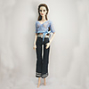 Doll Outfit Doll Pants Pants Tops Fashion Nonwoven Fabric Tulle Lace Cloth Cotton Cloth Cloth Demin Handmade Toy for Girl