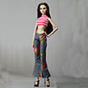 Doll Outfit Doll Pants Pants Tops Fashion Nonwoven Fabric Tulle Lace Cloth Cotton Cloth Cloth Demin Handmade Toy for Girl