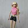 Doll Outfit Doll Pants Pants Tops Fashion Nonwoven Fabric Tulle Lace Cloth Cotton Cloth Cloth Demin Handmade Toy for Girl