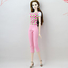 Doll Pants Seperate Bodies Print Lines / Waves Multi Color Tulle Poly / Cotton Lace Handmade Toy for Girl