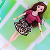 Doll Skirt Skirt Tops Print Lines / Waves Multi Color Tulle Poly / Cotton Lace Handmade Toy for Girl