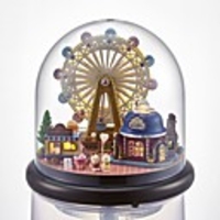 Dollhouse Romance Ferris Wheel Creative with LED Light Unique Crystal Glass Women