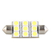 Dome 9 LED SMD Interior Bulb Light 42mm