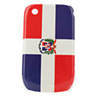 Dominican Flag Pattern Protective Case for Blackberry 8520 and 8530