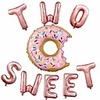 donut party supplies 23 pink donut foil balloon 16 two sweet rose gold letters foil balloons great for baby 2nd bday party decoration baby shower donut time