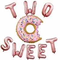 donut party supplies 23 pink donut foil balloon 16 two sweet rose gold letters foil balloons great for baby 2nd bday party decoration baby shower donut time