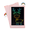 Doodle Board Drawing Flip Board Writing and Learning Scribble Board Plastic LCD Colorful Draw With Light Fun Kid
