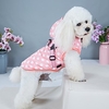Dot Hooded Dog Coat With Chest And Back Traction Winter Warm Pet Emergency Coat miniinthebox