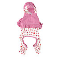 Dot Pattern Style Raincoat for Dogs (XS-XL,  Pink)