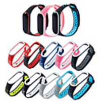 Double Color Wrist Strap For Xiaomi Mi Band 3 /4 Watch Smart Bracelet Band Waterproof Cover Silicone Watch strap