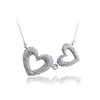Double Heart Shape Necklace (Silver)