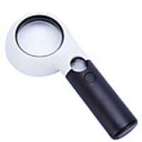 Double layer reading led magnifying glass 5 times 20 times holding 11 lights appreciating jewelry hand held magnifying glass
