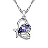 Double Ring Water-drops Pattern Fashion Crystal Necklace