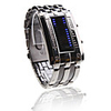 Double Row Arrayed Elegant Blue LED Wrist Watch