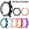 Double Rows Bling Diamonds Watch Case for Fossil Gen5 Carlyle Shiny Cover Crystal Bumper PC Plated Hard Protective Frame