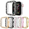 Double Rows Diamond watch case for apple watch case 38mm 42mm 40mm 44mm band PC Screen Protector cover for iWatch Series 6 SE 5 4 3 2 miniinthebox