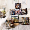 Double Side Cushion Cover 1PC Linen Soft Decorative Square Throw Pillow Cover Cushion Case Pillowcase for Sofa Bedroom Superior Quality Machine Washable miniinthebox