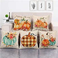 Double Side Cushion Cover 1PC Linen Soft Decorative Square Throw Pillow Cover Cushion Case Pillowcase for Sofa Bedroom Superior Quality Machine Washable miniinthebox