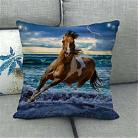 Double Side Cushion Cover 1PC Linen Soft Decorative Square Throw Pillow Cover Cushion Case Pillowcase for Sofa Bedroom Superior Quality Machine Washable miniinthebox