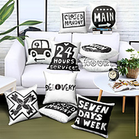 Double Side Cushion Cover 1PC Linen Soft Decorative Square Throw Pillow Cover Cushion Case Pillowcase for Sofa Bedroom Superior Quality Machine Washable miniinthebox