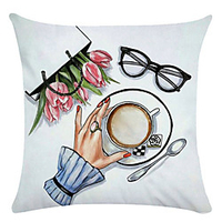 Double Side Cushion Cover 1PC Linen Soft Decorative Square Throw Pillow Cover Cushion Case Pillowcase for Sofa Bedroom Superior Quality Machine Washable miniinthebox