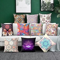 Double Side Cushion Cover 1PC Linen Soft Decorative Square Throw Pillow Cover Cushion Case Pillowcase for Sofa Bedroom Superior Quality Machine Washable miniinthebox