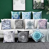 Double Side Cushion Cover 1PC Linen Soft Decorative Square Throw Pillow Cover Cushion Case Pillowcase for Sofa Bedroom Superior Quality Machine Washable miniinthebox