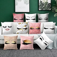Double Side Cushion Cover 1PC Linen Soft Decorative Square Throw Pillow Cover Cushion Case Pillowcase for Sofa Bedroom Superior Quality Machine Washable miniinthebox