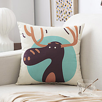 Double Side Cushion Cover 1PC Linen Soft Decorative Square Throw Pillow Cover Cushion Case Pillowcase for Sofa Bedroom Superior Quality Machine Washable miniinthebox
