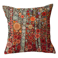Double Side Cushion Cover 1PC Soft Decorative Square Pillowcase for Sofa bedroom Car Chair Superior Quality Outdoor Cushion Patio Throw Pillow Covers for Garden Farmhouse Bench Couch miniinthebox