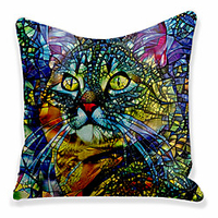 Double Side Cushion Cover 1PC Soft Decorative Square Pillowcase for Sofa bedroom Car Chair Superior Quality Outdoor Cushion Patio Throw Pillow Covers for Garden Farmhouse Bench Couch miniinthebox