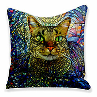 Double Side Cushion Cover 1PC Soft Decorative Square Pillowcase for Sofa bedroom Car Chair Superior Quality Outdoor Cushion Patio Throw Pillow Covers for Garden Farmhouse Bench Couch miniinthebox