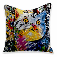 Double Side Cushion Cover 1PC Soft Decorative Square Pillowcase for Sofa bedroom Car Chair Superior Quality Outdoor Cushion Patio Throw Pillow Covers for Garden Farmhouse Bench Couch miniinthebox