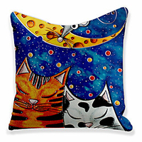 Double Side Cushion Cover 1PC Soft Decorative Square Throw Pillow Cover Cushion Case Pillowcase for Sofa Bedroom Superior Quality Machine Washable miniinthebox