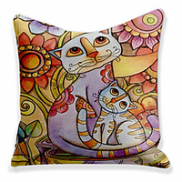 Double Side Cushion Cover 1PC Soft Decorative Square Throw Pillow Cover Cushion Case Pillowcase for Sofa Bedroom Superior Quality Machine Washable miniinthebox