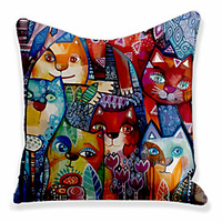 Double Side Cushion Cover 1PC Soft Decorative Square Throw Pillow Cover Cushion Case Pillowcase for Sofa Bedroom Superior Quality Machine Washable miniinthebox