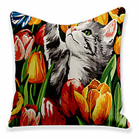 Double Side Cushion Cover 1PC Soft Decorative Square Throw Pillow Cover Cushion Case Pillowcase for Sofa Bedroom Superior Quality Machine Washable miniinthebox