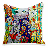Double Side Cushion Cover 1PC Soft Decorative Square Throw Pillow Cover Cushion Case Pillowcase for Sofa Bedroom Superior Quality Machine Washable miniinthebox