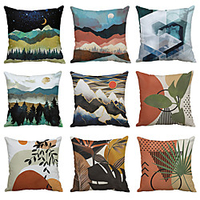 Double Side Cushion Cover 1PC Soft Decorative Square Throw Pillow Cover Cushion Case Pillowcase for Sofa Bedroom Superior Quality Machine Washable miniinthebox