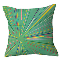 Double Side Cushion Cover 1PC Soft Decorative Square Throw Pillow Cover Cushion Case Pillowcase for Sofa Bedroom Superior Quality Machine Washable Radial Lines on Green Background miniinthebox