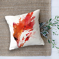 Double Side Cushion Cover 1PC Soft Decorative Square Throw Pillow Cover Cushion Case Pillowcase for Sofa Bedroom Superior Quality Machine Washable Red Background miniinthebox