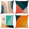 Double Side Cushion Cover 4PC Soft Decorative Square Throw Pillow Cover Cushion Case Pillowcase for Sofa Bedroom Superior Quality Machine Washable miniinthebox