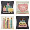Double Side Cushion Cover 4PC Soft Decorative Square Throw Pillow Cover Cushion Case Pillowcase for Sofa Bedroom Superior Quality Machine Washable miniinthebox