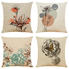 Double Side Cushion Cover 4PC Soft Decorative Square Throw Pillow Cover Cushion Case Pillowcase for Sofa Bedroom Superior Quality Machine Washable miniinthebox