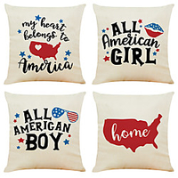 Double Side Cushion Cover 4PC Soft Decorative Square Throw Pillow Cover Cushion Case Pillowcase for Sofa Bedroom Superior Quality Machine Washable miniinthebox